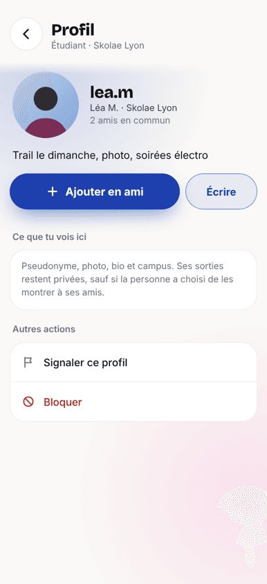 Le profil d'un étudiant
